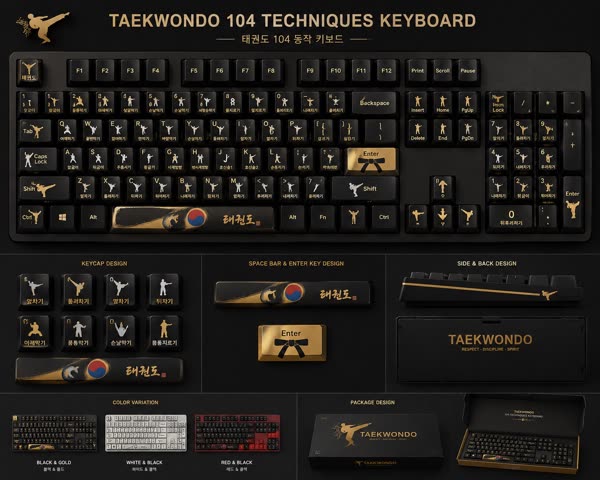 Taekwondo 104 Techniques Keyboard