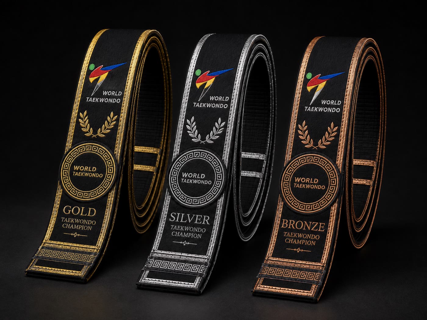 WT Champion Embroidered Belt (Gold/Silver/Bronze)