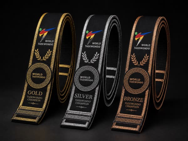 WT Champion Embroidered Belt (Gold/Silver/Bronze)